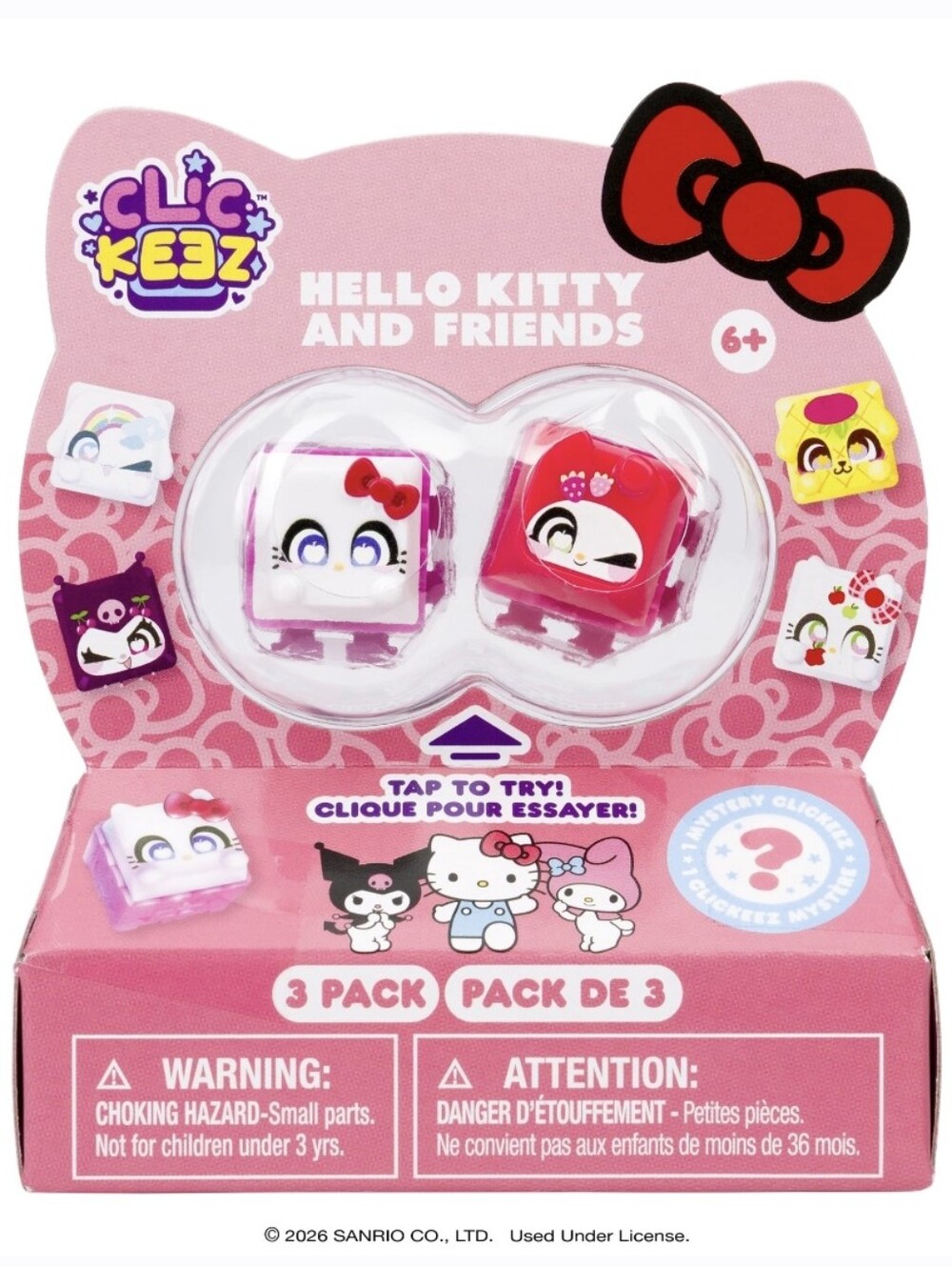 Clickeez Series 1 Hello Kitty & Friends Set of 3 Collectible Click and Clack Key